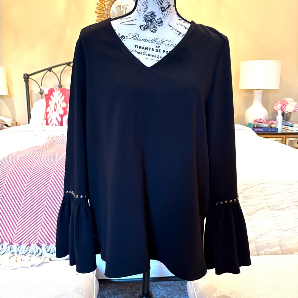 Elegant Black Women's Blouse by Karen Kane Large